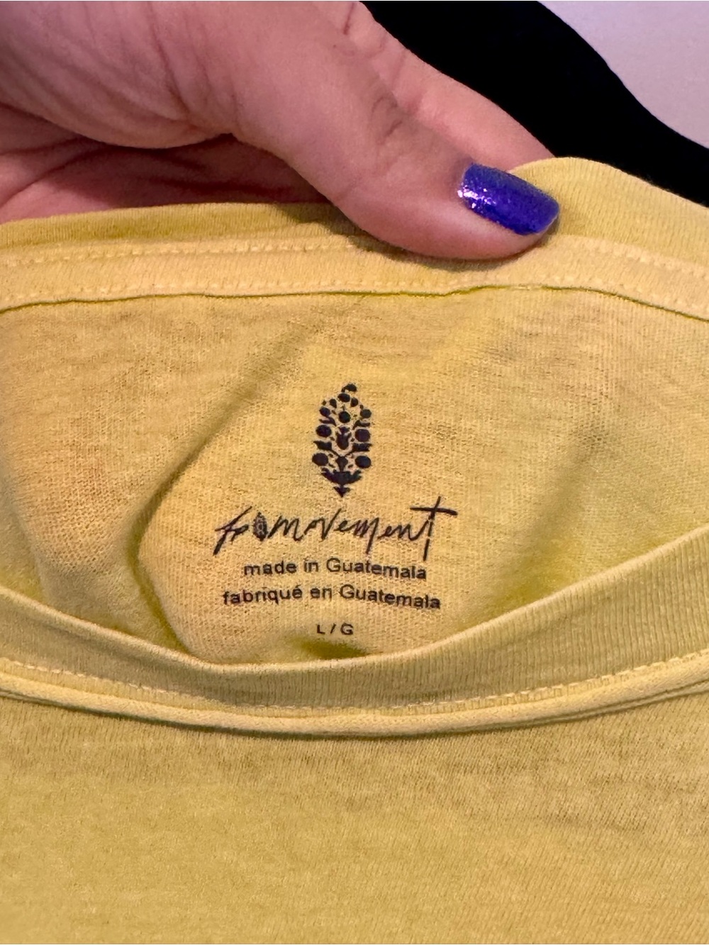 Free People Movement Inspire Tee Size L Yellow Oversized Boxy Tee FP Athleisure - Picture 3 of 4